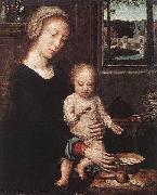 Gerard David Madonna and Child with the Milk Soup oil on canvas